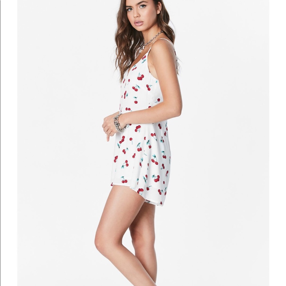 LF cherry printed romper